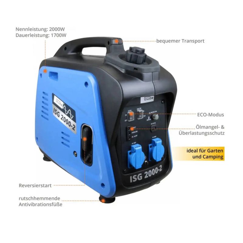 Güde ISG 2000i Inverter 2000w Bensin Strømaggregat Testvinner!