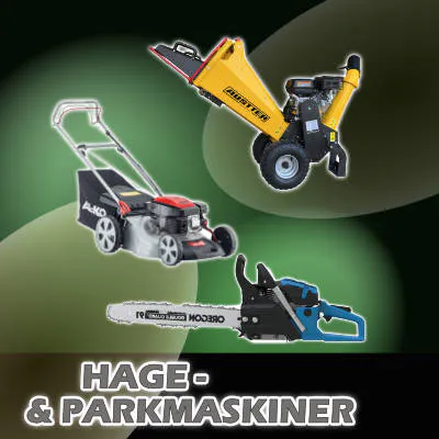 Snarvei til hage og parkmaskiner produkt side